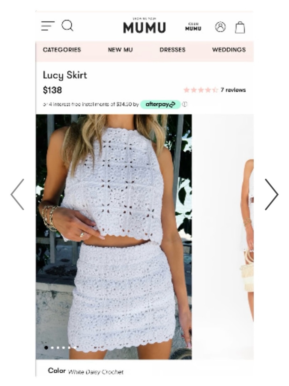 Show Me Your Mumu Crochet Lucy Skirt